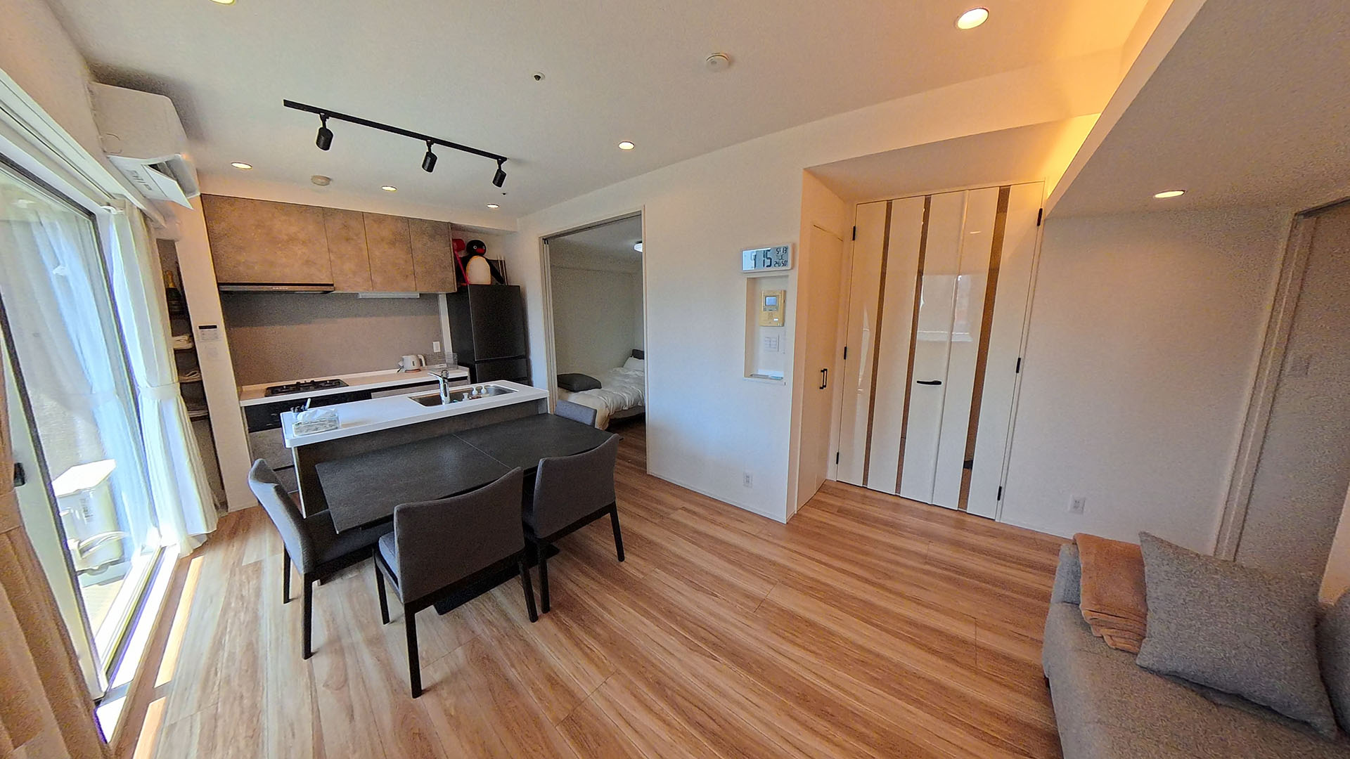 Living Room, Dining Room, and Kitchen area